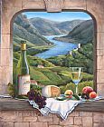 Happy Moments Paintings - Rhine Wine Moment by Barbara Felisky